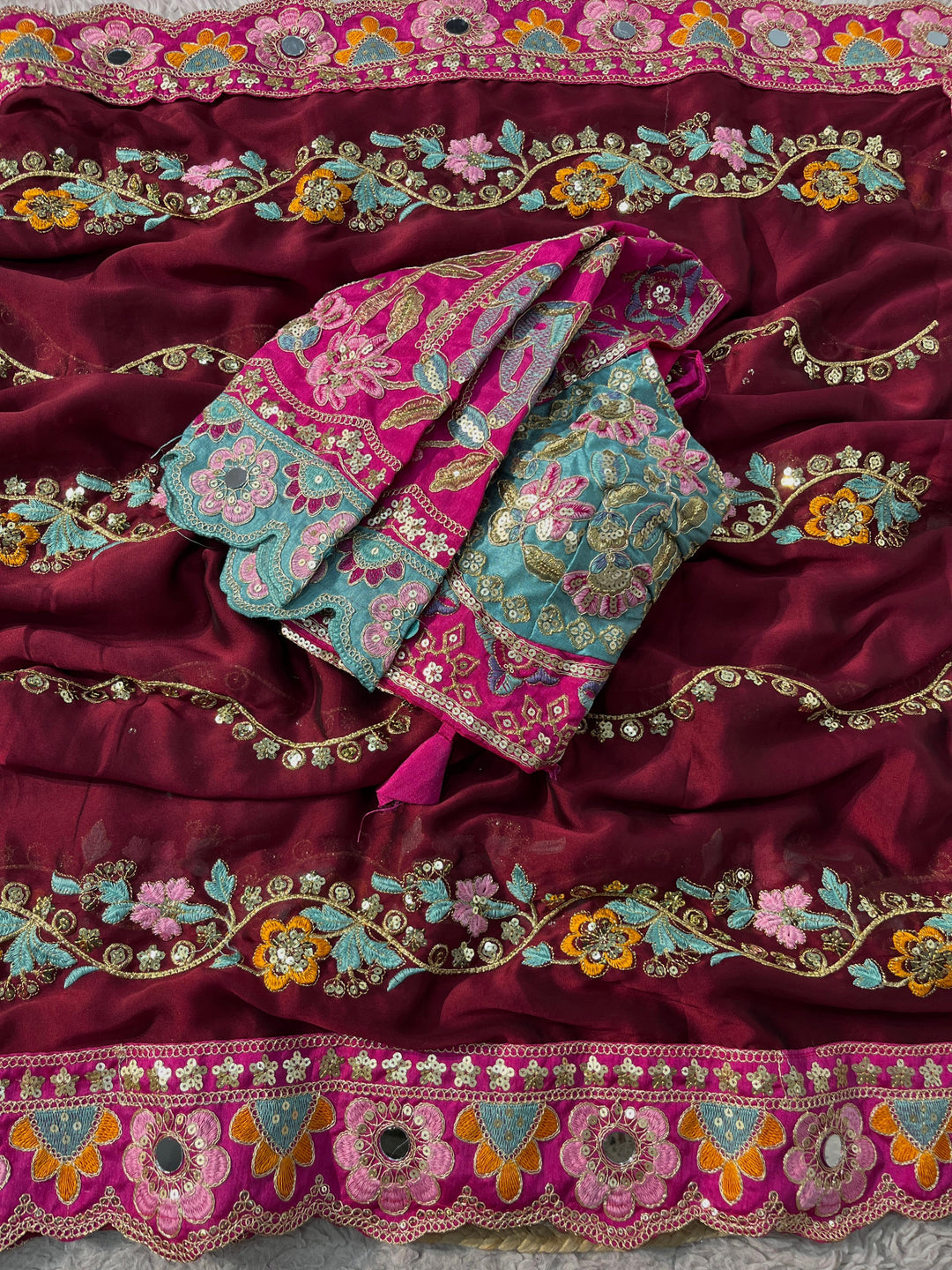 Wedding Vibe Rangoli Silk Saree