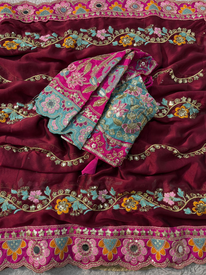 Wedding Vibe Rangoli Silk Saree