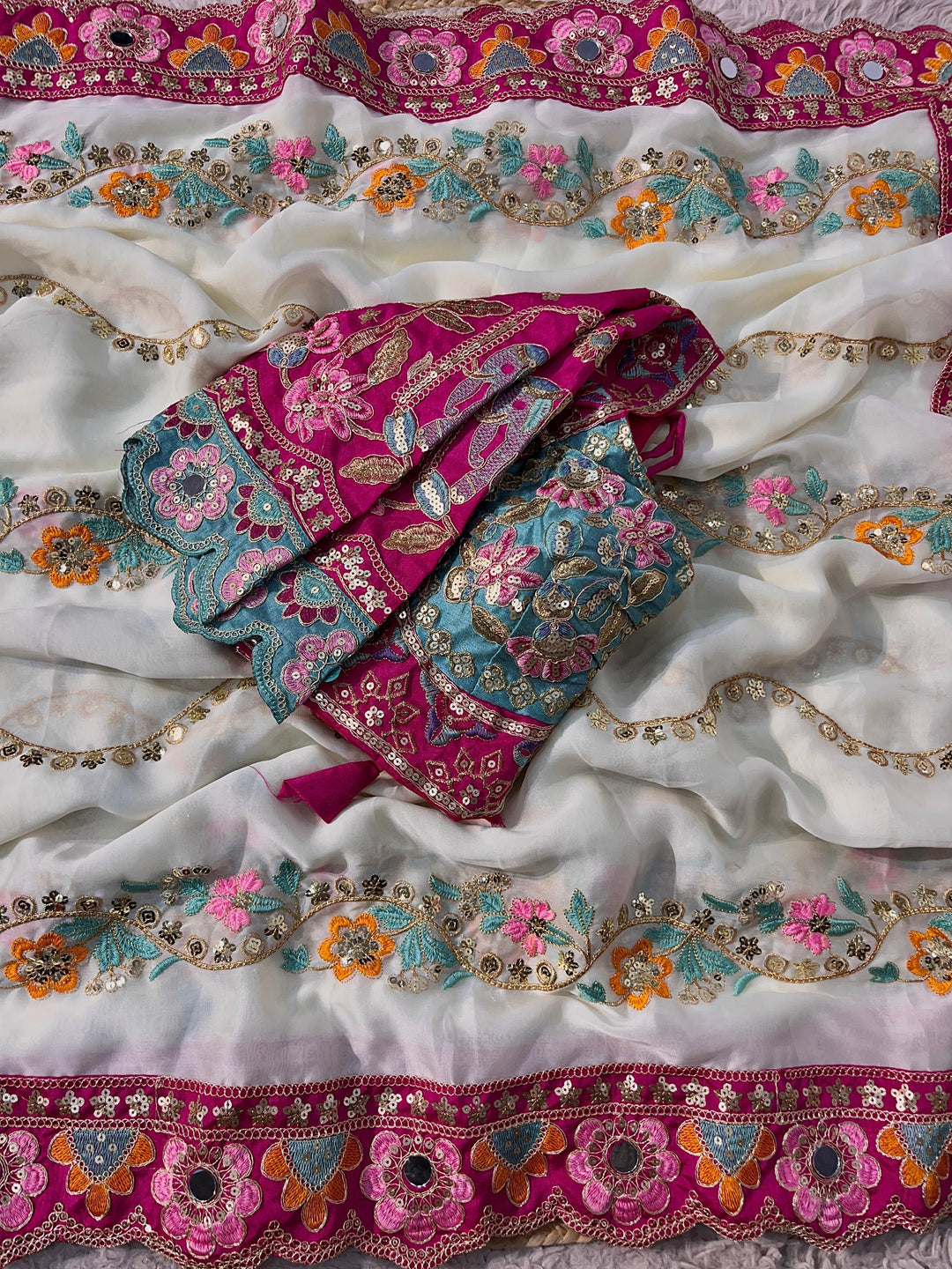 Wedding Vibe Rangoli Silk Saree