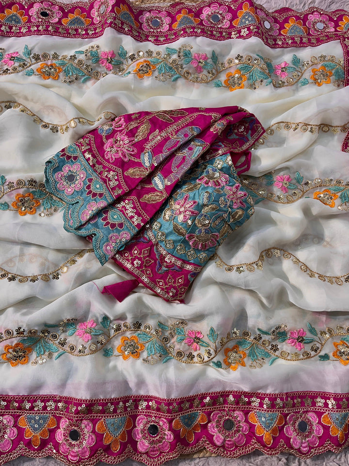 Wedding Vibe Rangoli Silk Saree