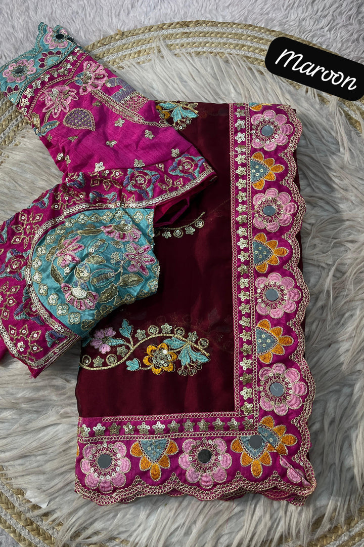 Wedding Vibe Rangoli Silk Saree