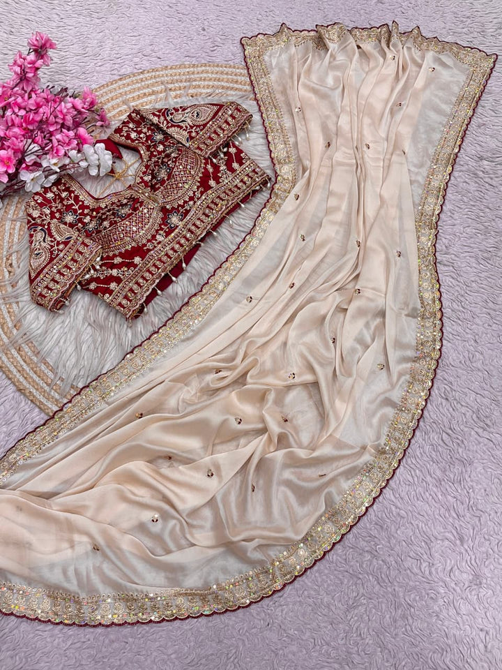 Shimmering Grace Rangoli Silk Saree