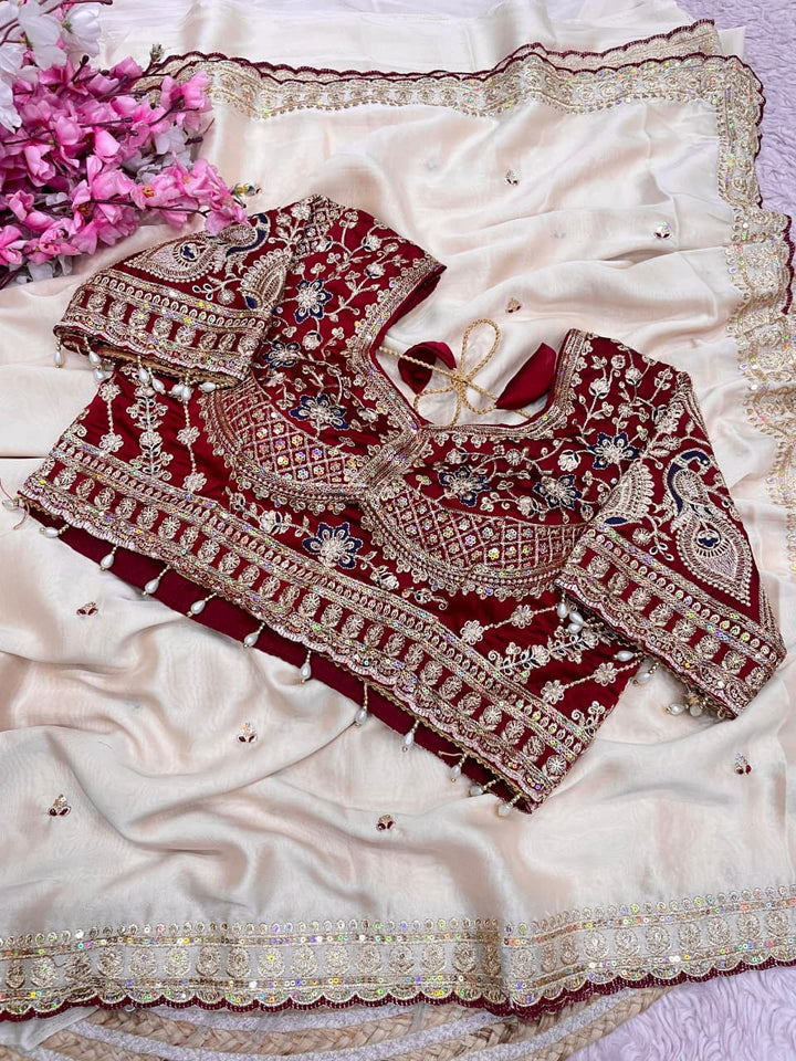 Shimmering Grace Rangoli Silk Saree