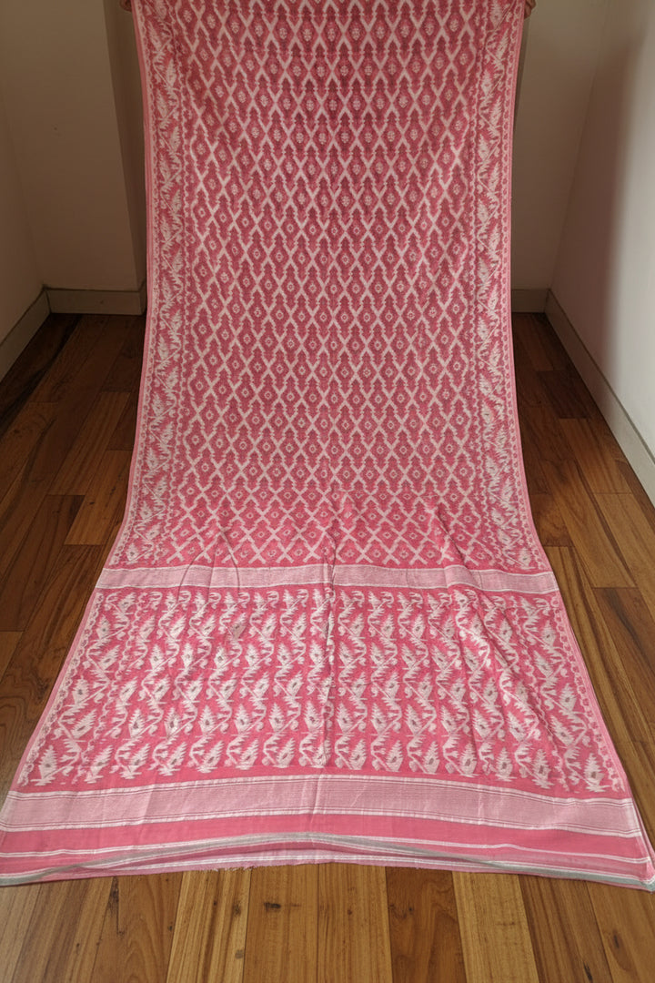 Neel Komol ( নীল কমল )Bengal Jamdani Saree(Peach)