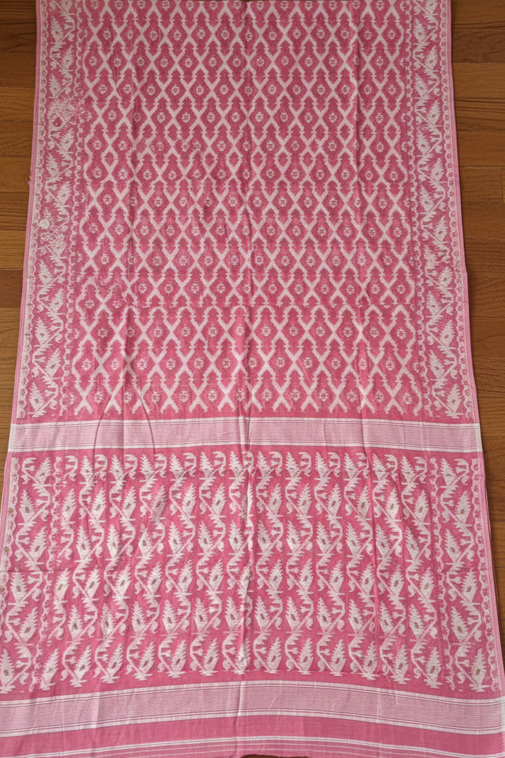 Neel Komol ( নীল কমল )Bengal Jamdani Saree(Peach)