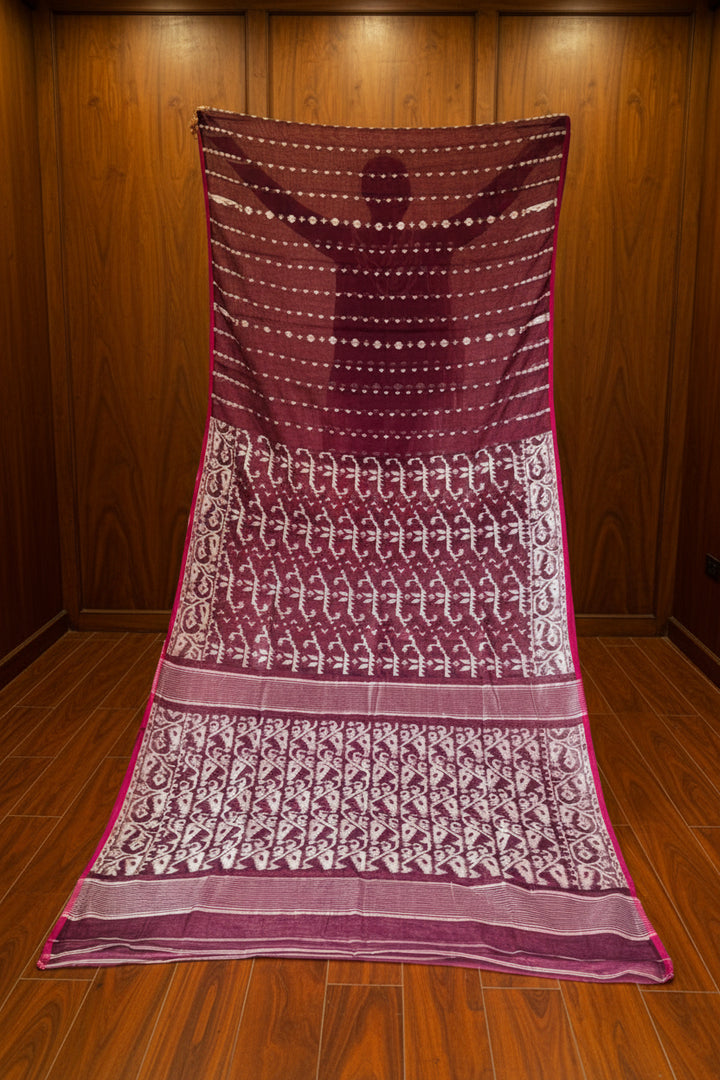 Shatarupa Bengal Jamdani Saree(Wine)