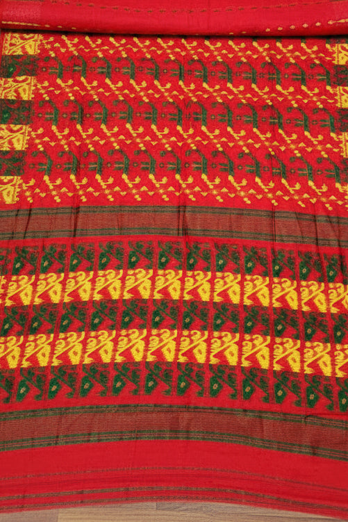 Shatarupa Bengal Jamdani Saree(Red)