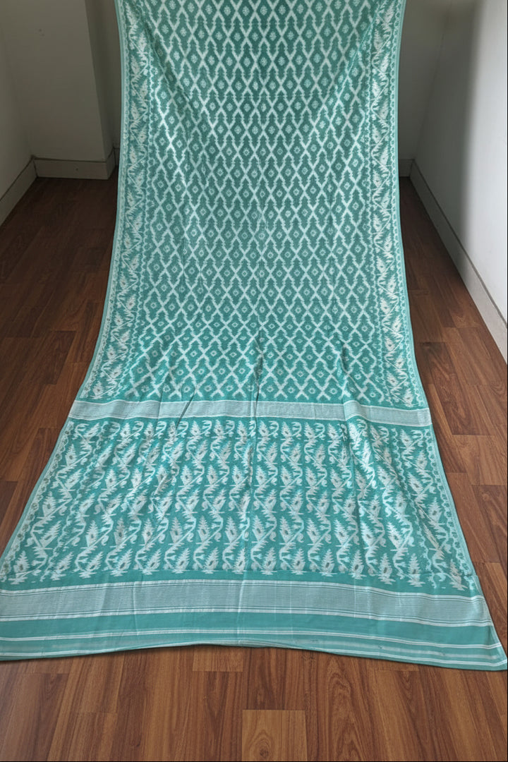 Neel Komol ( নীল কমল )Bengal Jamdani Saree ( Sky)