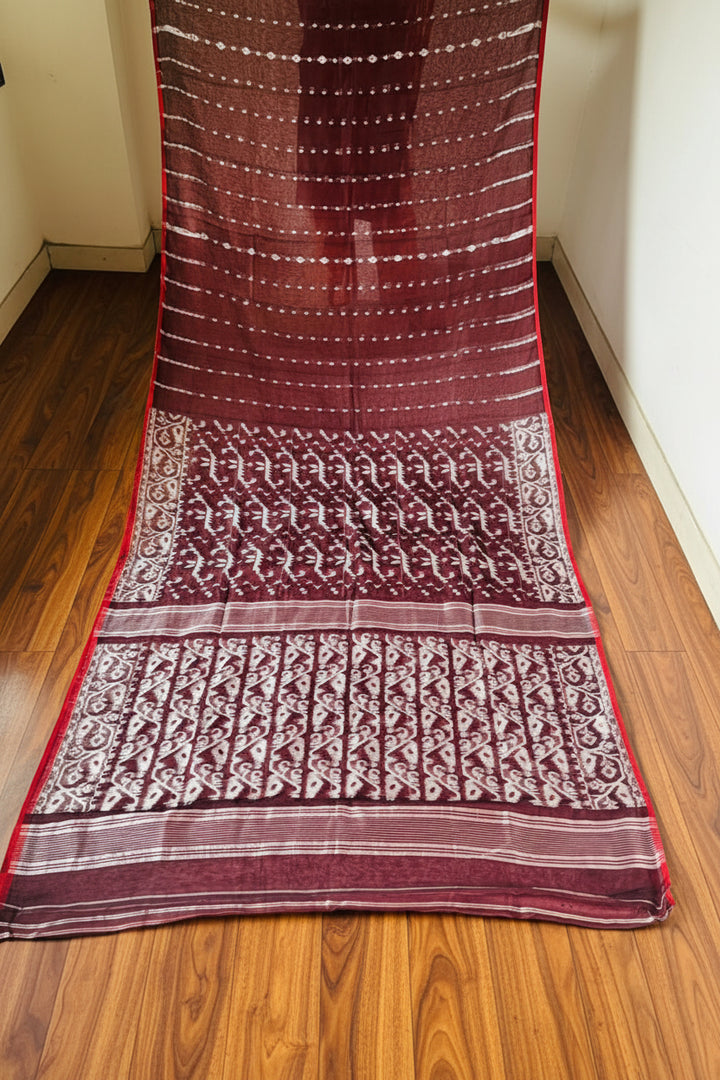 Shatarupa Bengal Jamdani Saree(Maroon)
