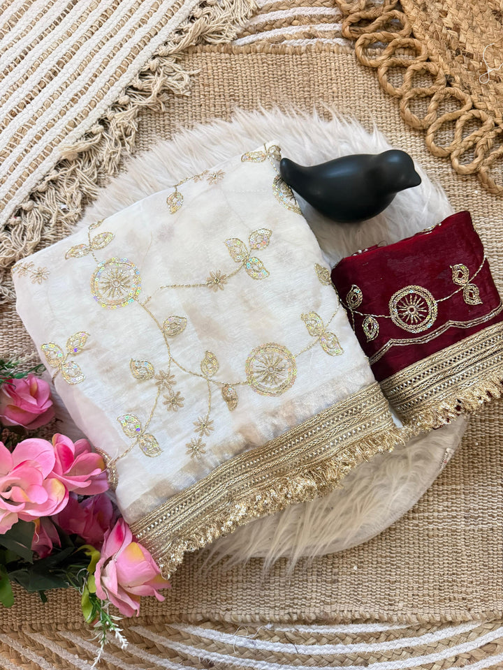 Daylight Dream Satin Silk Saree