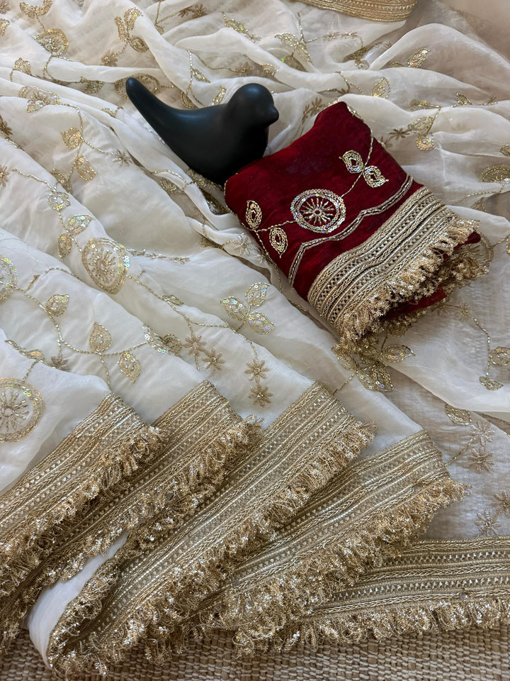 Daylight Dream Satin Silk Saree
