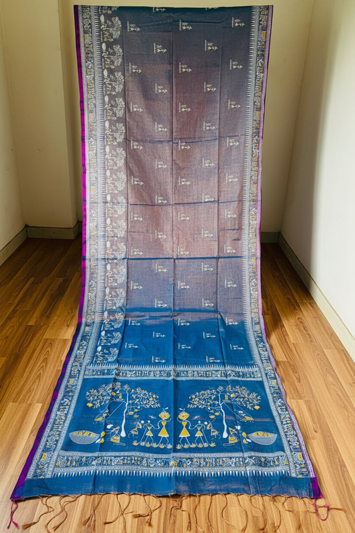 স্মৃতিচারণ (SmritiCharon )Tissue Cotton Saree(Dual Tone )