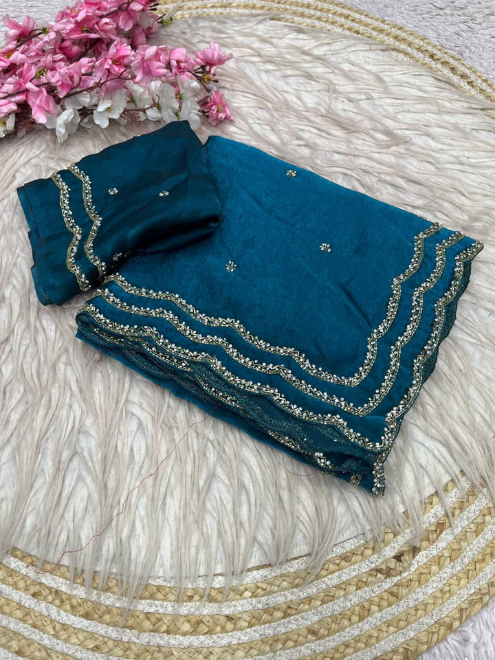 Ethnic Spiral Fancy Silk Saree