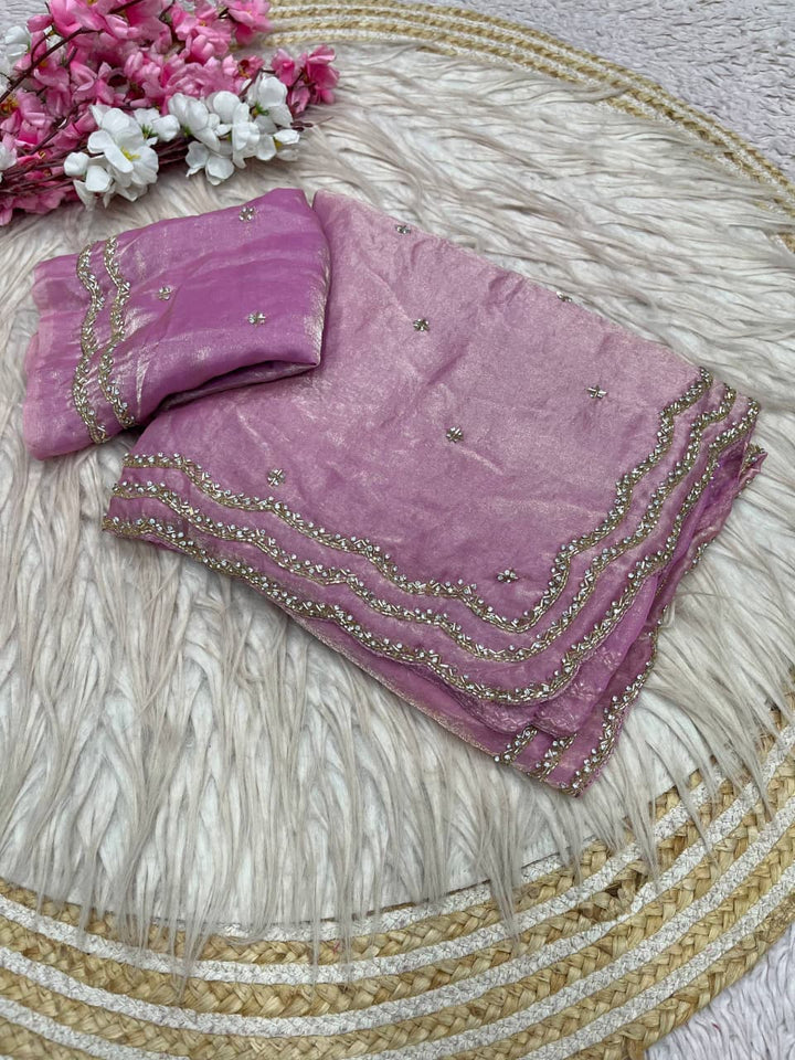 Ethnic Spiral Fancy Silk Saree