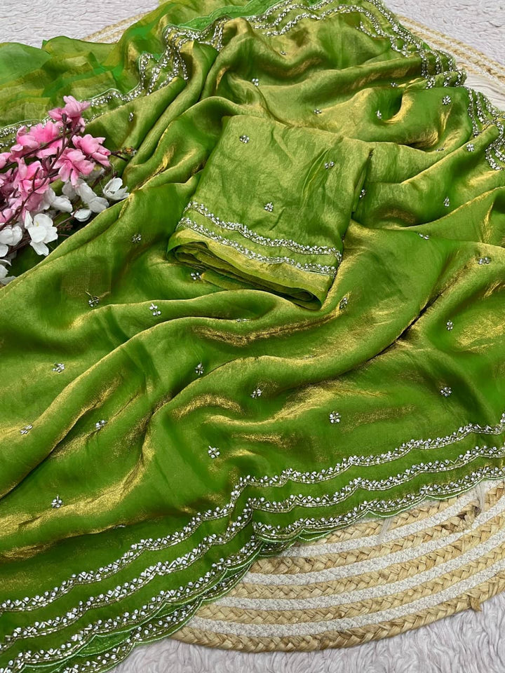 Ethnic Spiral Fancy Silk Saree