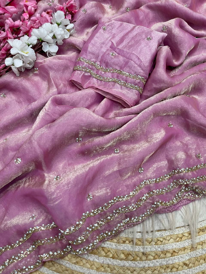 Ethnic Spiral Fancy Silk Saree