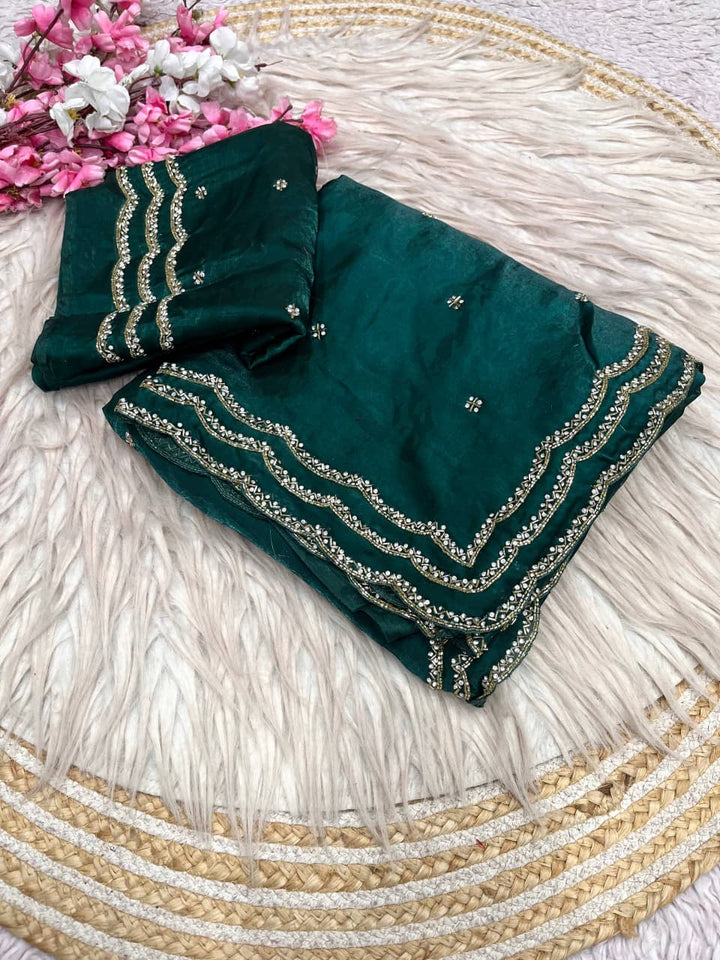 Ethnic Spiral Fancy Silk Saree