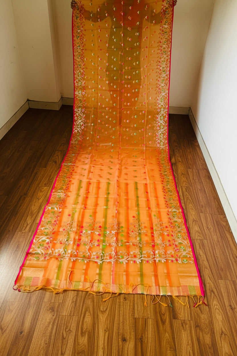 Divine Essence Muslin Jamdani Saree
