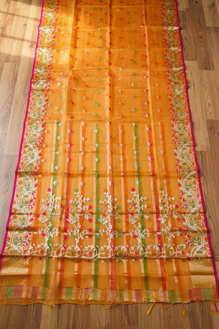 Divine Essence Muslin Jamdani Saree