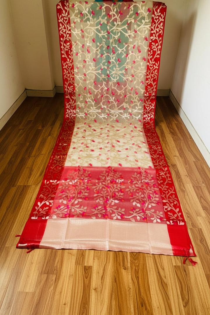 Divine Essence Muslin Jamdani Saree