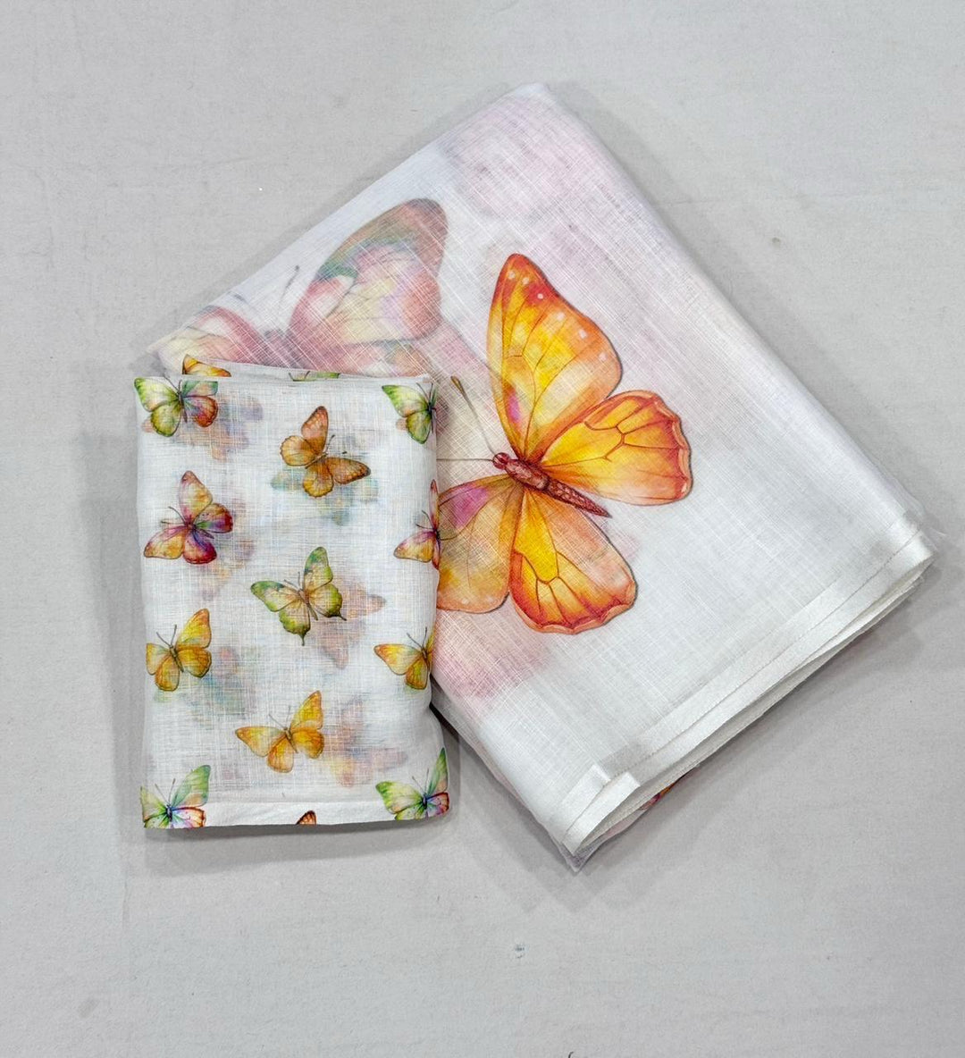 Color Wings Linen Saree