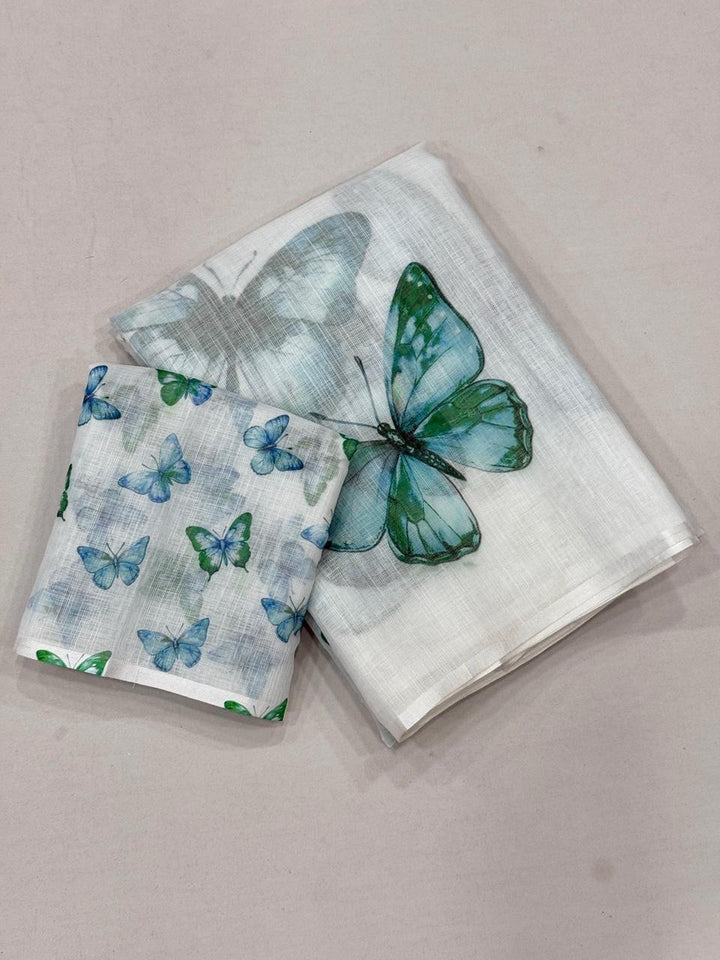 Color Wings Linen Saree