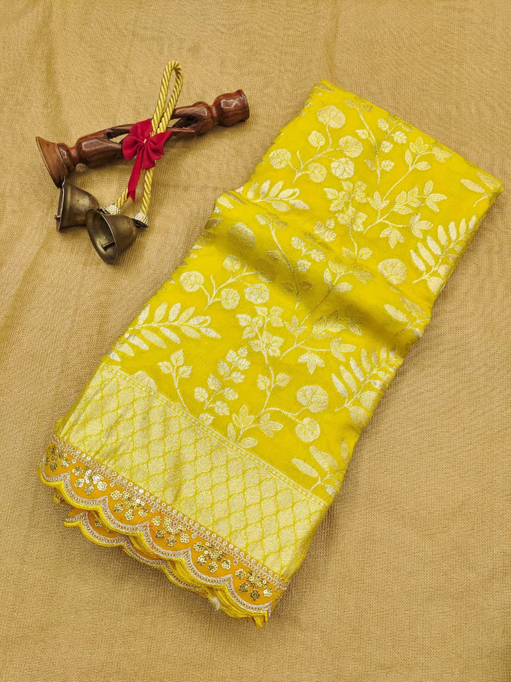 Devotion Drapes Crepe Khaddi Silk Saree