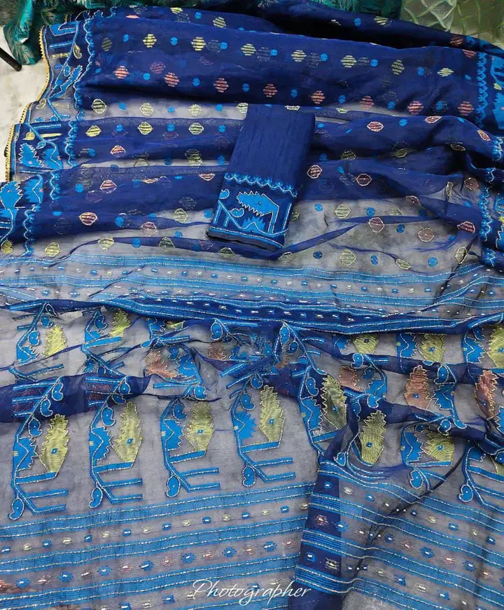Swarnalekha Dhakai Jamdani Saree