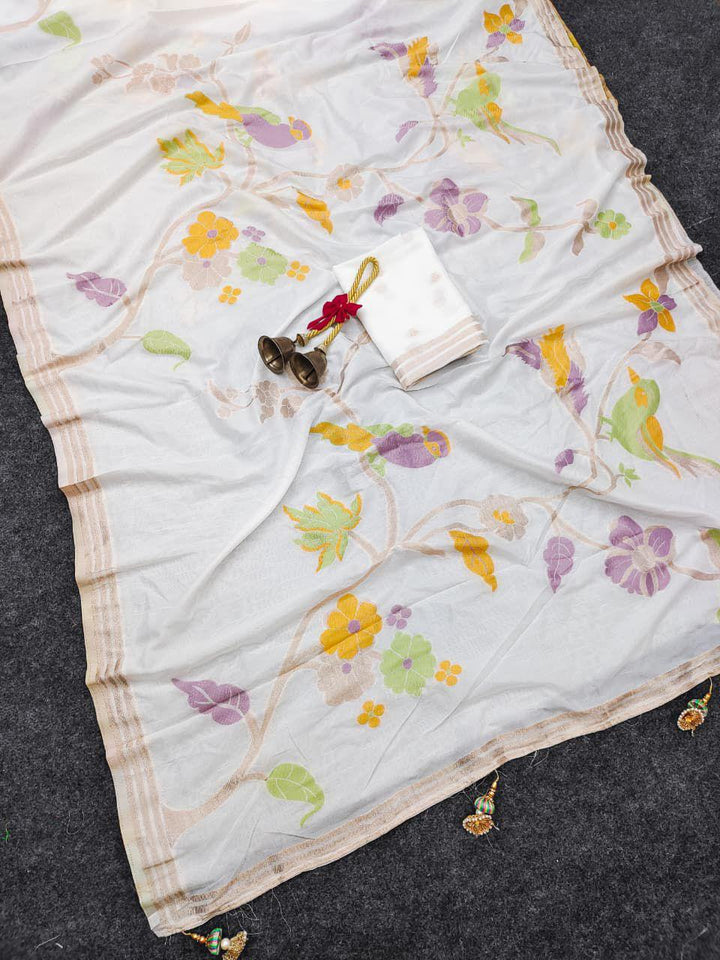 Rhythm of Drapes Crepe Khaddi Silk Saree