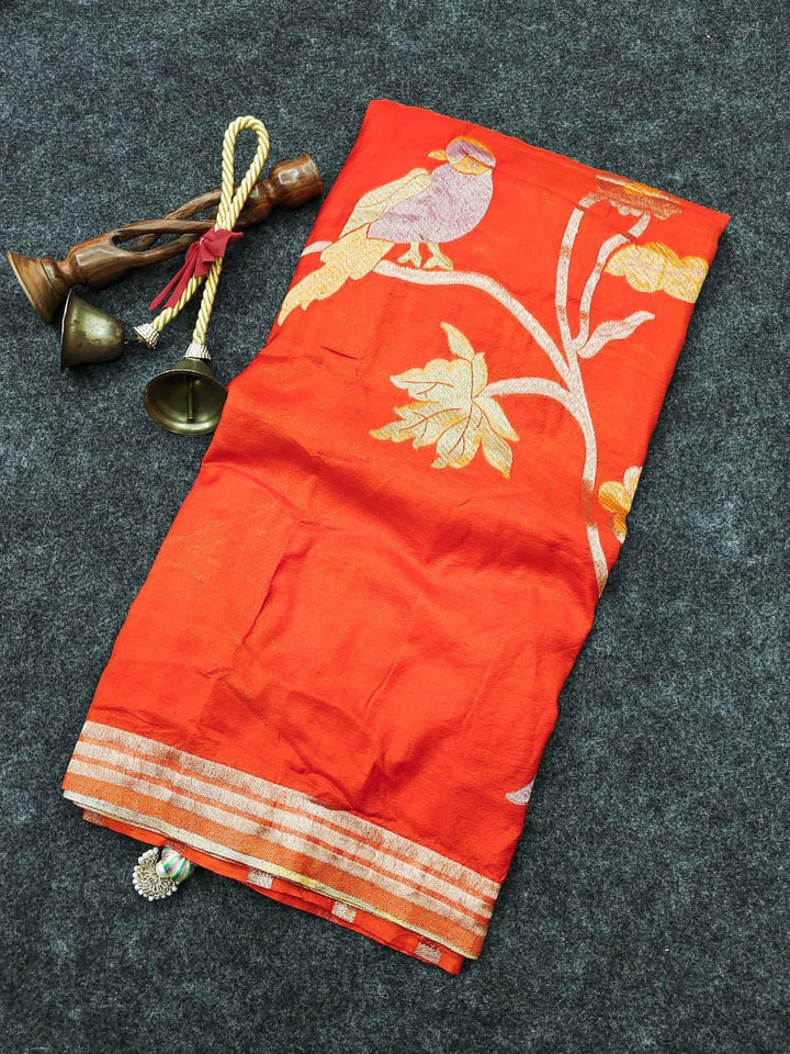 Rhythm of Drapes Crepe Khaddi Silk Saree