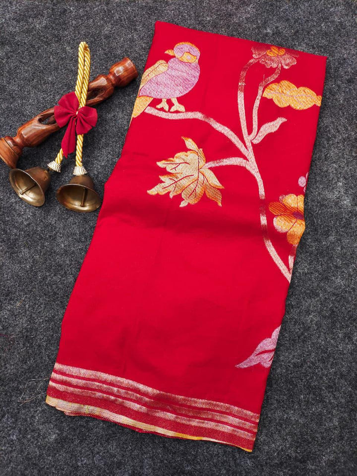 Rhythm of Drapes Crepe Khaddi Silk Saree