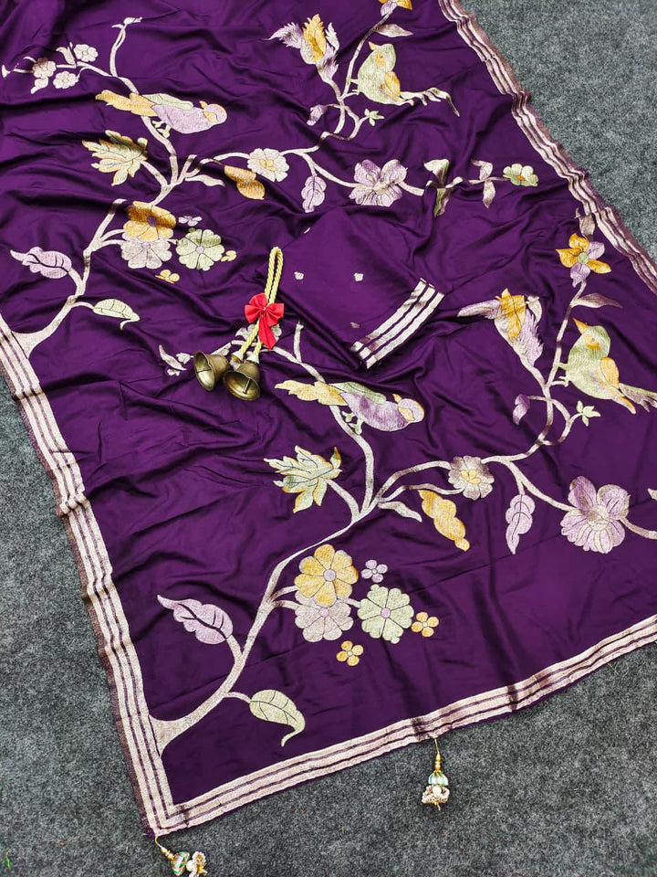 Rhythm of Drapes Crepe Khaddi Silk Saree