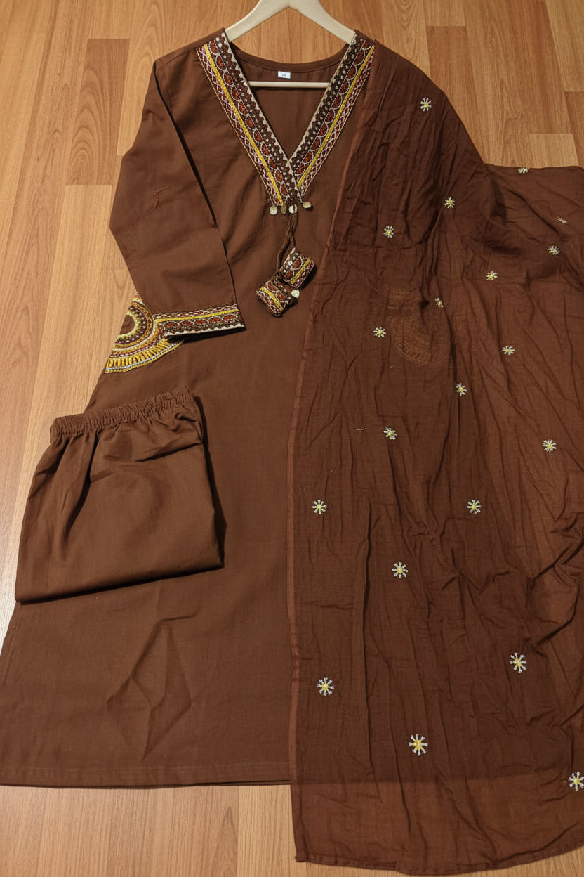 Desert Blush Cotton Kurti Set