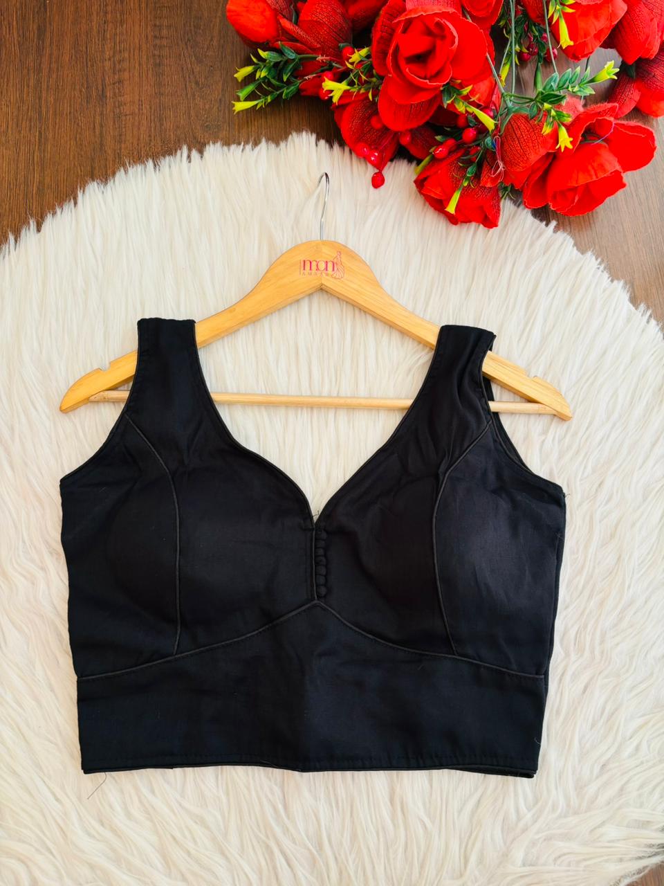 Smooky Trend Francy Silk Blouse(Black)