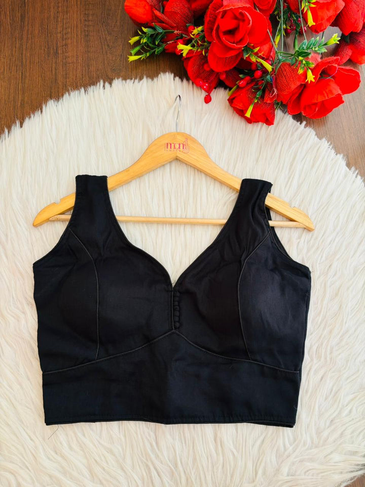 Smooky Trend Francy Silk Blouse(Black)