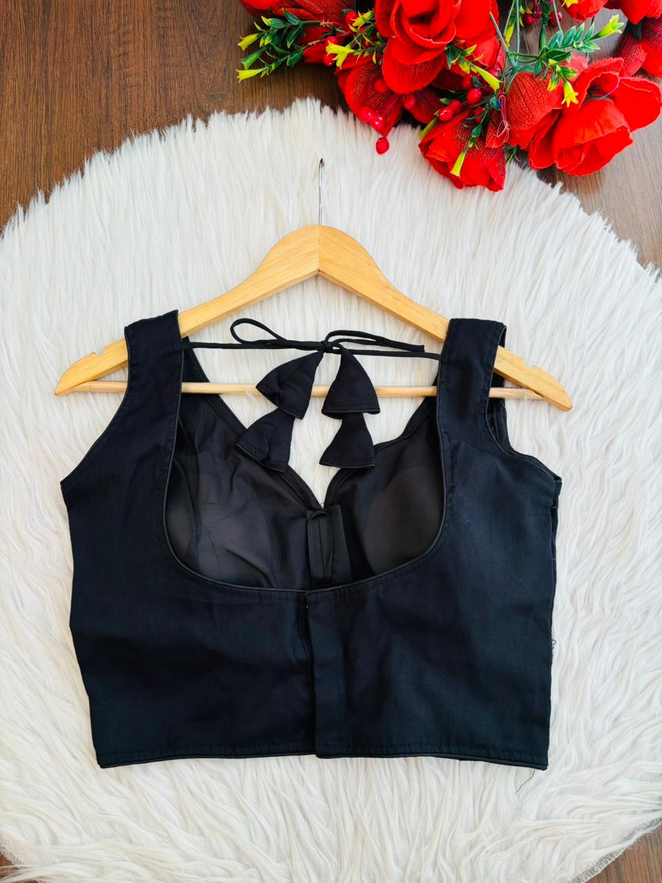 Smooky Trend Francy Silk Blouse(Black)