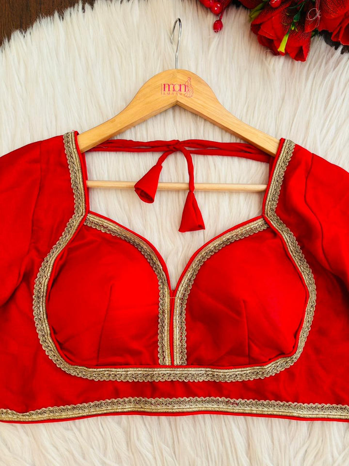 Secret Glow Francy Silk Blouse (Red)