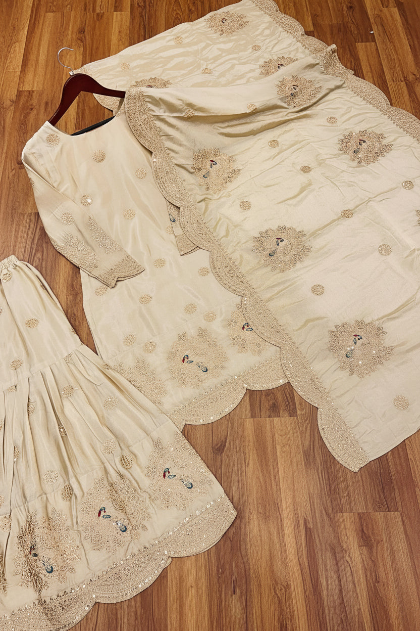 Luxe Layer Party Wear Kurti Set