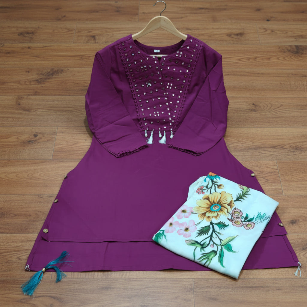 Soft Glow Co-ord Set( Velvet)