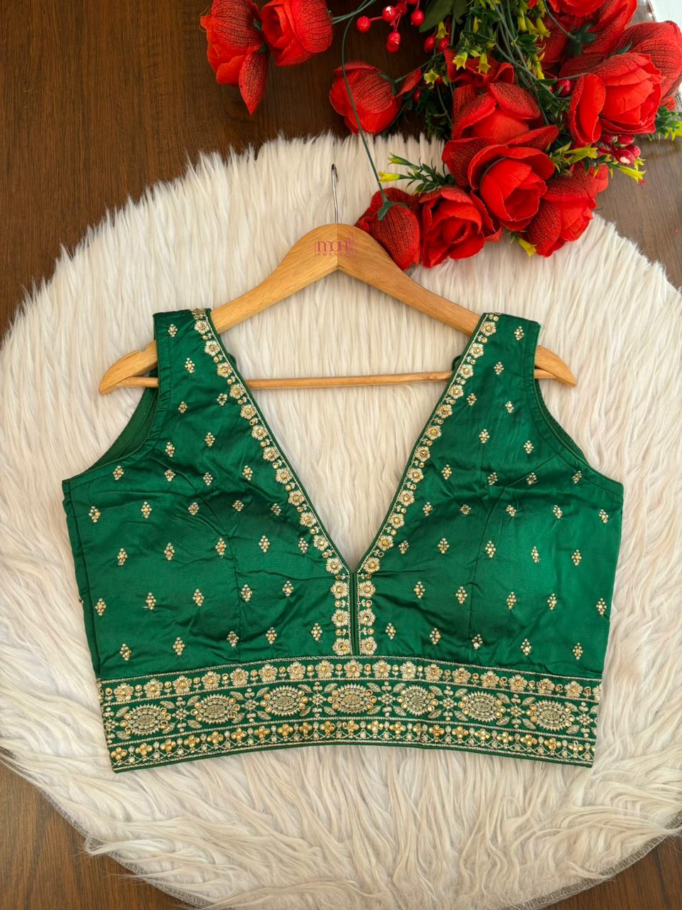 Leaves Flow-Fancy Silk Blouse