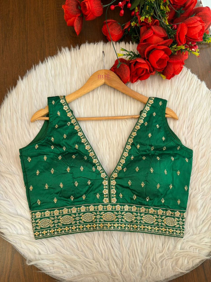 Leaves Flow-Fancy Silk Blouse
