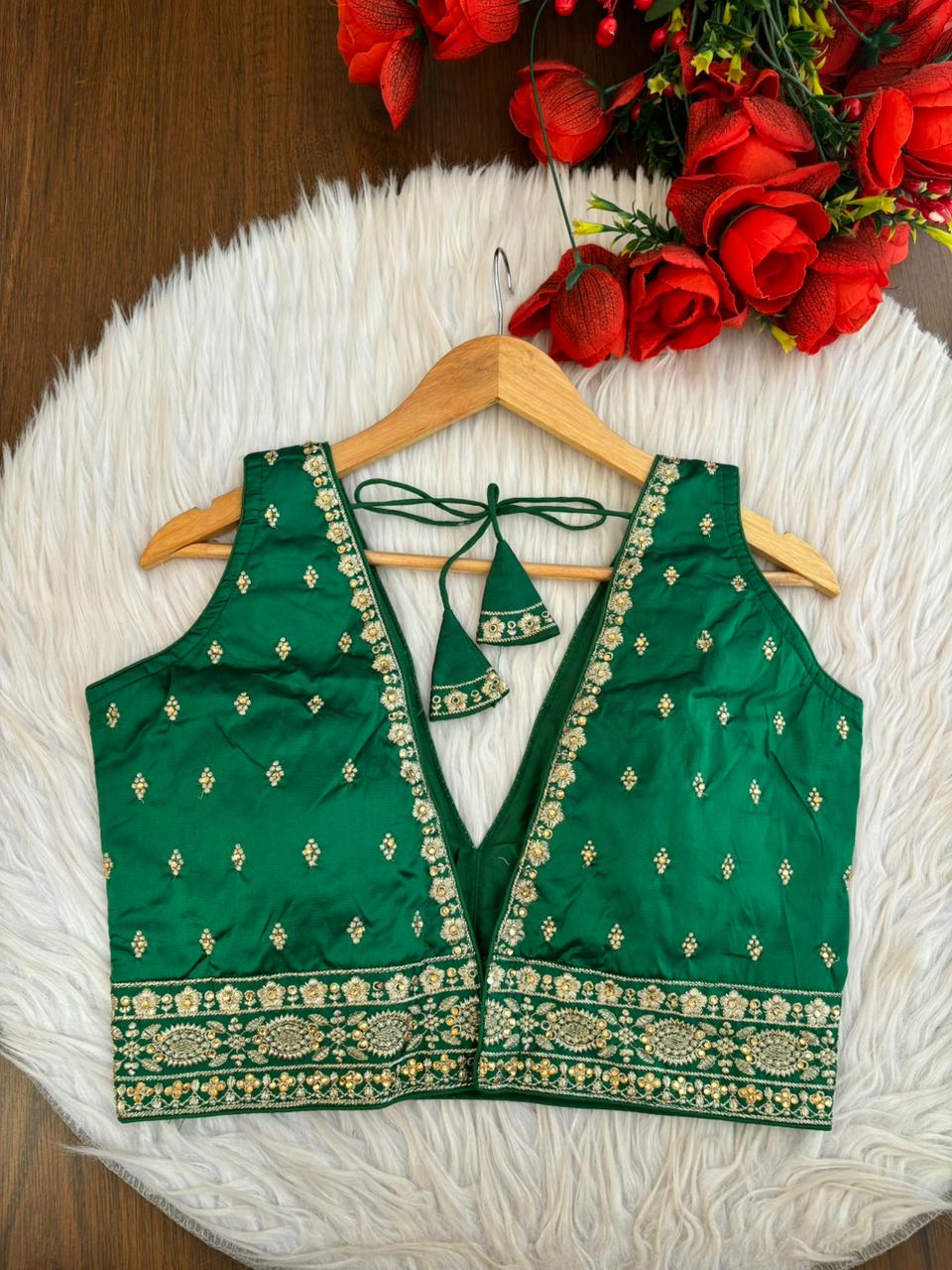 Leaves Flow-Fancy Silk Blouse