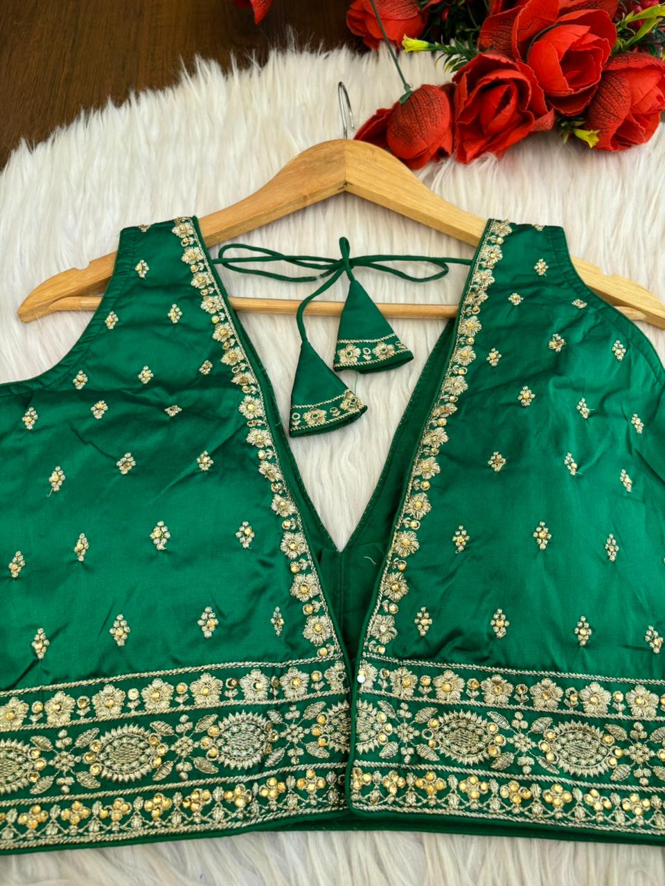 Leaves Flow-Fancy Silk Blouse