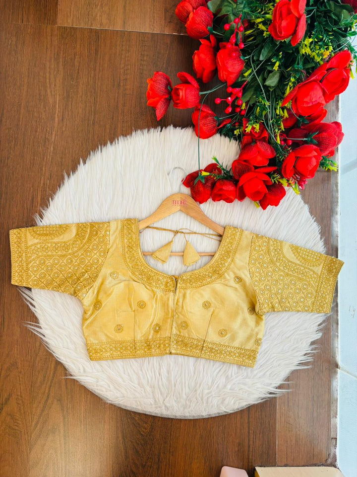 Golden Veena ( Silk Blouse)