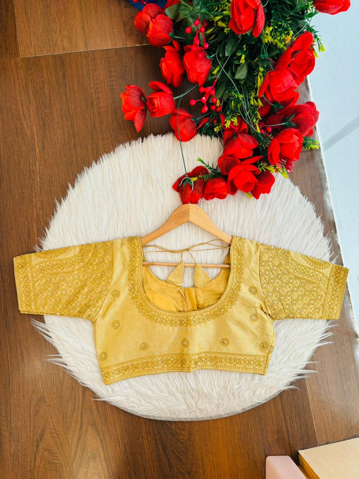 Golden Veena ( Silk Blouse)