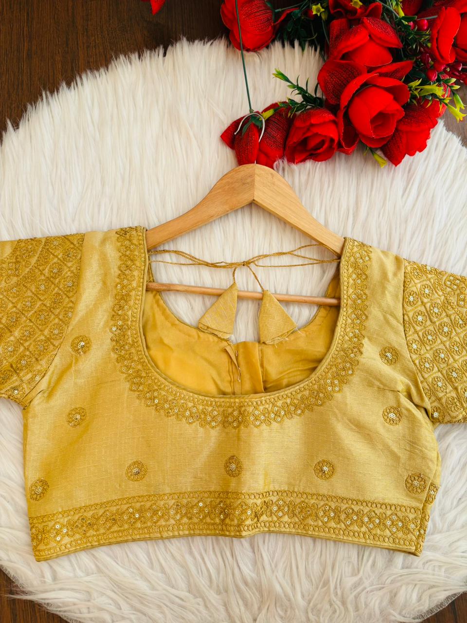 Golden Veena ( Silk Blouse)