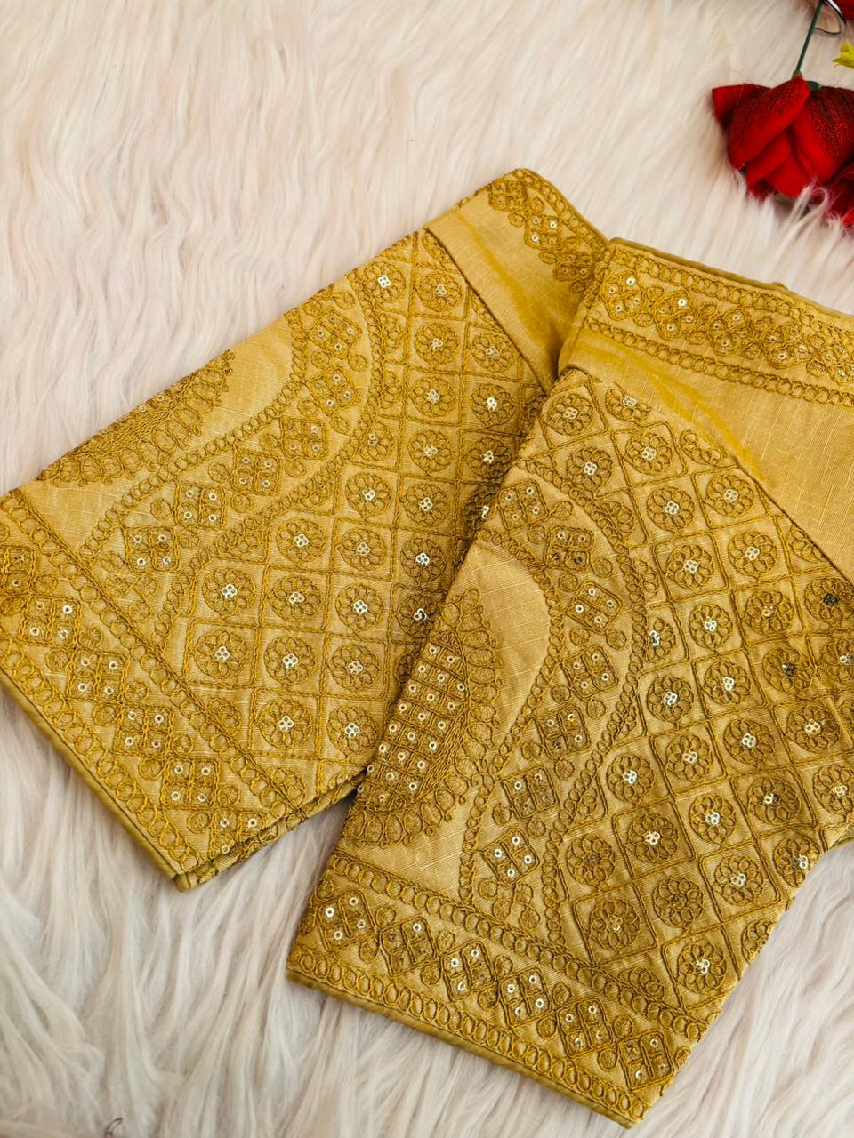 Golden Veena ( Silk Blouse)
