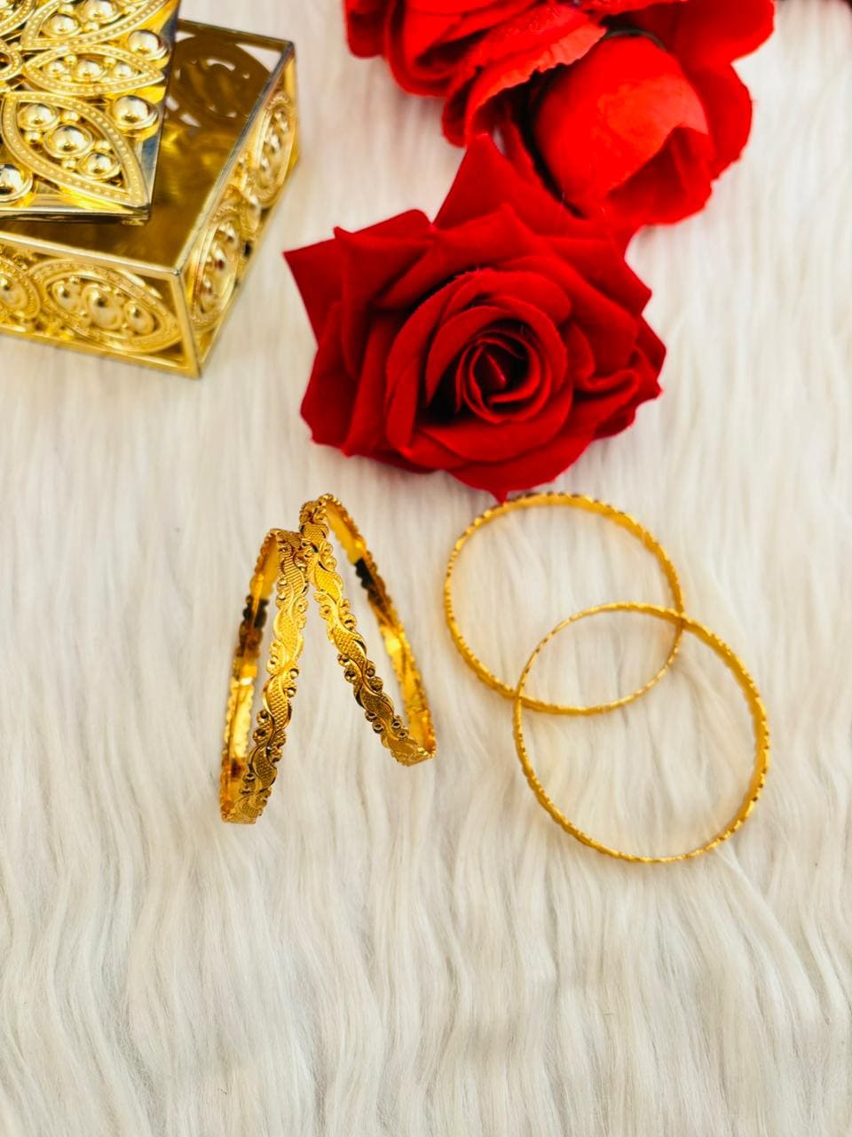 Golden Charm (Gold Plated Bangles set)
