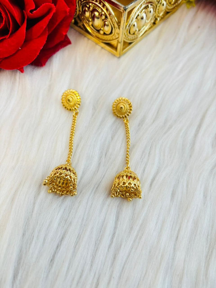 Chain Drop Jhumka Earrings(New Edition)