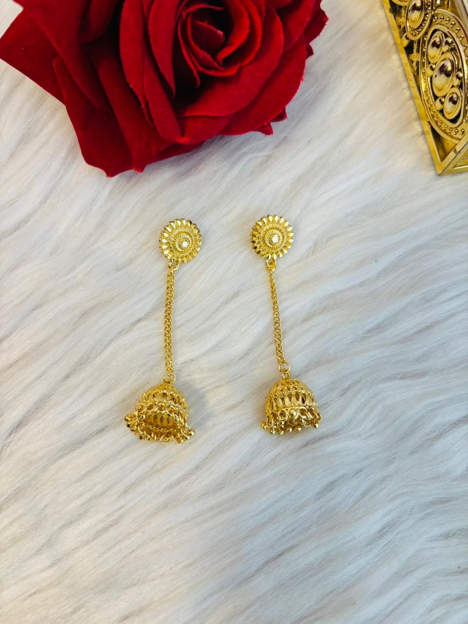 Chain Drop Jhumka Earrings(New Edition)